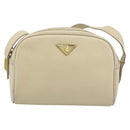 SAINT LAURENT Shoulder Bag Leather Ivory Gold Auth 192290-13