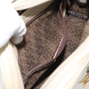 SAINT LAURENT Shoulder Bag Leather Ivory Gold Auth 192290-21