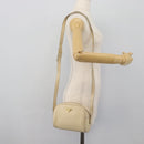 SAINT LAURENT Shoulder Bag Leather Ivory Gold Auth 192290-22