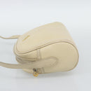 SAINT LAURENT Shoulder Bag Leather Ivory Gold Auth 192290-3