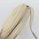 SAINT LAURENT Shoulder Bag Leather Ivory Gold Auth 192290-6