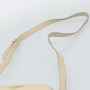 SAINT LAURENT Shoulder Bag Leather Ivory Gold Auth 192290-8