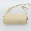 SAINT LAURENT Shoulder Bag Leather Ivory Gold Auth 192290-5