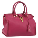 SAINT LAURENT Y Line Hand Bag Leather Pink Gold 311210 Auth 192291-1