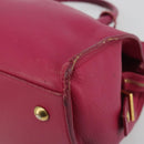 SAINT LAURENT Y Line Hand Bag Leather Pink Gold 311210 Auth 192291-9