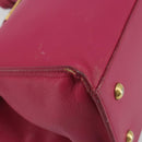 SAINT LAURENT Y Line Hand Bag Leather Pink Gold 311210 Auth 192291-15