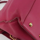 SAINT LAURENT Y Line Hand Bag Leather Pink Gold 311210 Auth 192291-17