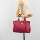 SAINT LAURENT Y Line Hand Bag Leather Pink Gold 311210 Auth 192291-26