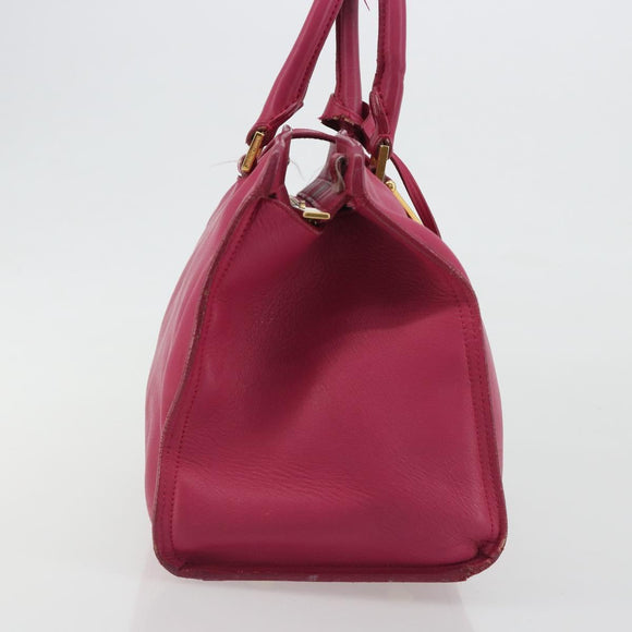 SAINT LAURENT Y Line Hand Bag Leather Pink Gold 311210 Auth 192291