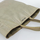 Miu Miu Tote Bag Leather Beige Silver Auth 192293-6