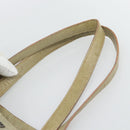 Miu Miu Tote Bag Leather Beige Silver Auth 192293-8