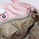 PRADA Tote Bag Nylon 2way Pink Silver Auth 192294-22