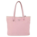 PRADA Tote Bag Nylon 2way Pink Silver Auth 192294-13