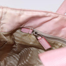 PRADA Tote Bag Nylon 2way Pink Silver Auth 192294-25