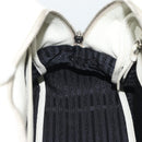 PRADA Hand Bag Vittero Dino Leather 2way White Silver Auth 192296V-24
