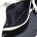 PRADA Hand Bag Vittero Dino Leather 2way White Silver Auth 192296V-26