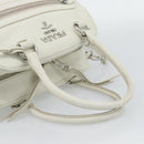 PRADA Hand Bag Vittero Dino Leather 2way White Silver Auth 192296V-7