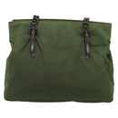 PRADA Plastic Chain Tote Bag Nylon Green Auth 192297-2