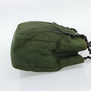 PRADA Plastic Chain Tote Bag Nylon Green Auth 192297-4