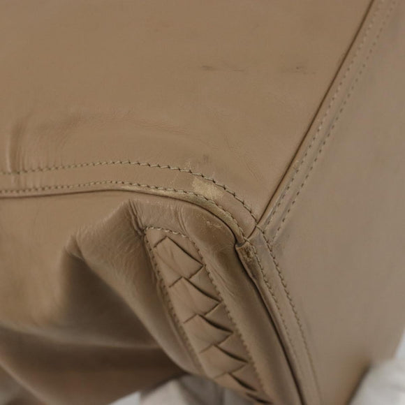 BOTTEGA VENETA INTRECCIATO Tote Bag Leather Beige Auth 192298