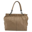 BOTTEGA VENETA INTRECCIATO Tote Bag Leather Beige Auth 192298-13