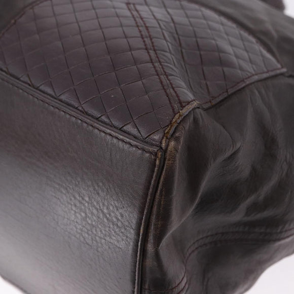 BOTTEGA VENETA Hand Bag Leather Brown Auth 192299