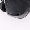 Salvatore Ferragamo Gancini Hand Bag Leather Black Silver Auth 192300A-10