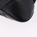Salvatore Ferragamo Gancini Hand Bag Leather Black Silver Auth 192300A-13