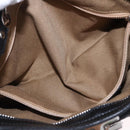 Salvatore Ferragamo Gancini Hand Bag Leather Black Silver Auth 192300A-23