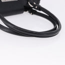 Salvatore Ferragamo Gancini Hand Bag Leather Black Silver Auth 192300A-7