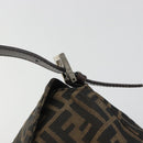 FENDI Zucca Canvas Mamma Baguette Shoulder Bag Brown Black Auth 192302V-14