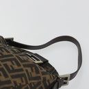FENDI Zucca Canvas Mamma Baguette Shoulder Bag Brown Black Auth 192302V-8
