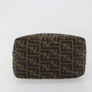 FENDI Zucca Canvas Mamma Baguette Shoulder Bag Brown Black Auth 192302V-9