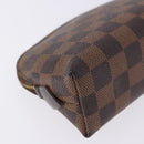 LOUIS VUITTON Damier Ebene Pochette Cosmetic PM Pouch N47516 LV Auth 192303-15