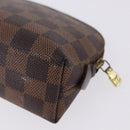 LOUIS VUITTON Damier Ebene Pochette Cosmetic PM Pouch N47516 LV Auth 192303-16
