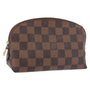 LOUIS VUITTON Damier Ebene Pochette Cosmetic PM Pouch N47516 LV Auth 192303-1
