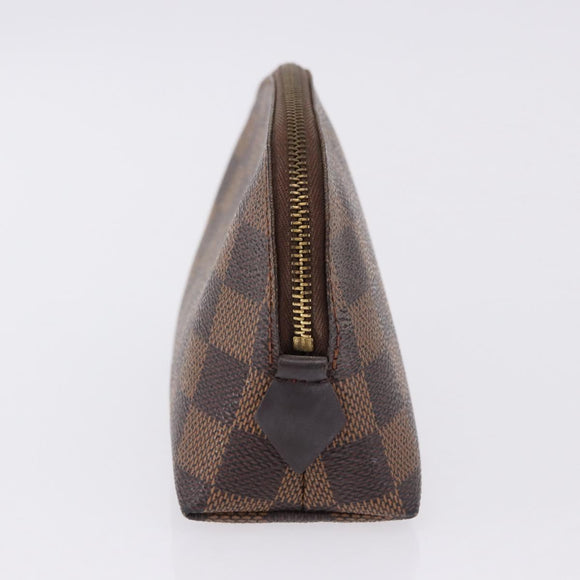 LOUIS VUITTON Damier Ebene Pochette Cosmetic PM Pouch N47516 LV Auth 192303