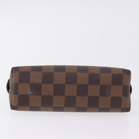 LOUIS VUITTON Damier Ebene Pochette Cosmetic PM Pouch N47516 LV Auth 192303