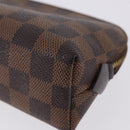 LOUIS VUITTON Damier Ebene Pochette Cosmetic PM Pouch N47516 LV Auth 192303-14