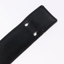 HERMES Constant H Belt Leather 35"" Black Gold Auth 192305-7