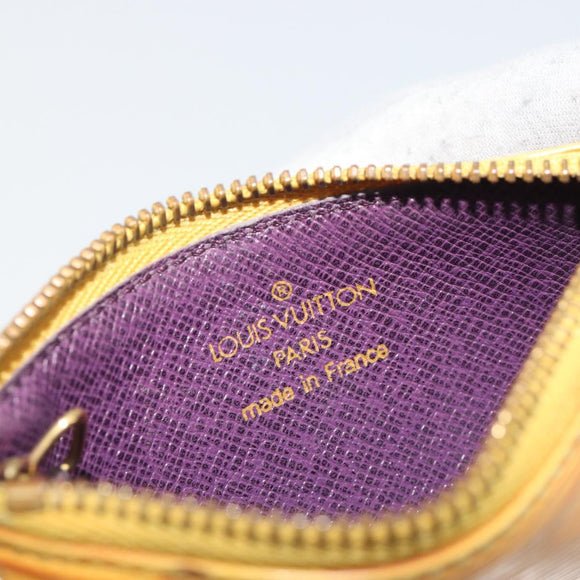 LOUIS VUITTON Epi Pochette Cles Coin Purse Yellow M63809 LV Auth 192306