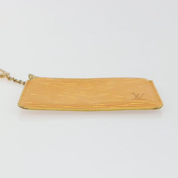 LOUIS VUITTON Epi Pochette Cles Coin Purse Yellow M63809 LV Auth 192306