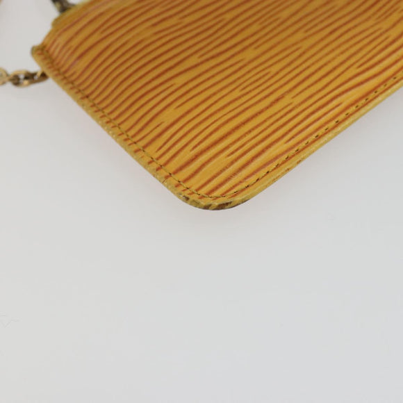 LOUIS VUITTON Epi Pochette Cles Coin Purse Yellow M63809 LV Auth 192306