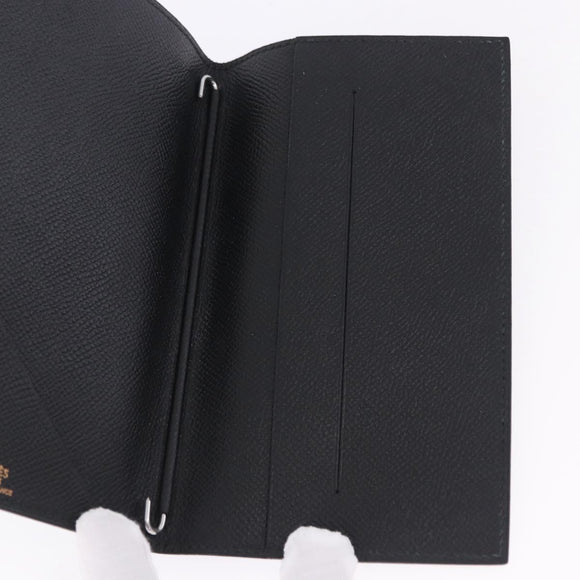 HERMES Agenda Vision Day Planner Cover Leather Black Auth 192309V