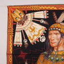 HERMES Carre90 Scarf Silk ""Cosmogonie Apache"" Brown Black Auth 192369M-2