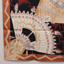 HERMES Carre90 Scarf Silk ""Cosmogonie Apache"" Brown Black Auth 192369M-20