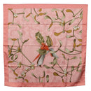 HERMES Carre90 Scarf Silk Pink Green Auth 192370M-1
