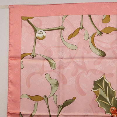 HERMES Carre90 Scarf Silk Pink Green Auth 192370M - 0