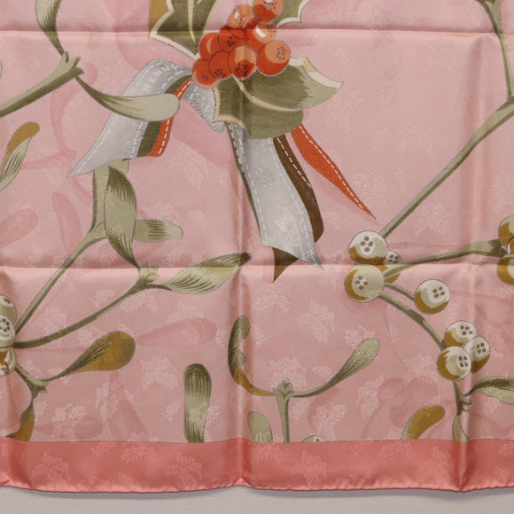 HERMES Carre90 Scarf Silk Pink Green Auth 192370M