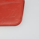 LOUIS VUITTON Vernis Pochette Cles NM Orenge Sunset M93638 LV Auth 192380-15